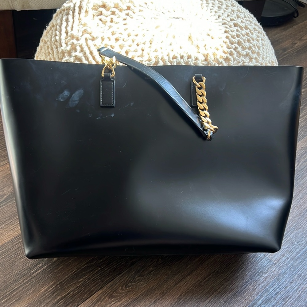 Saint Laurent Monogram Double-Chain Tote Bag